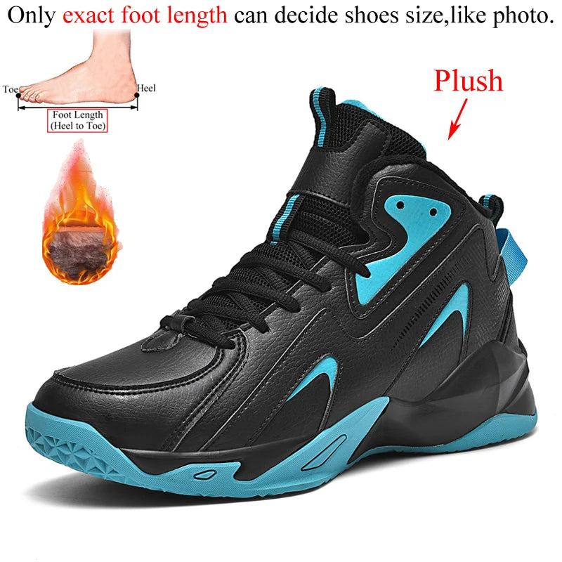 Autumn Winter Men High-Top PU Leather Basketball Shoes in USA