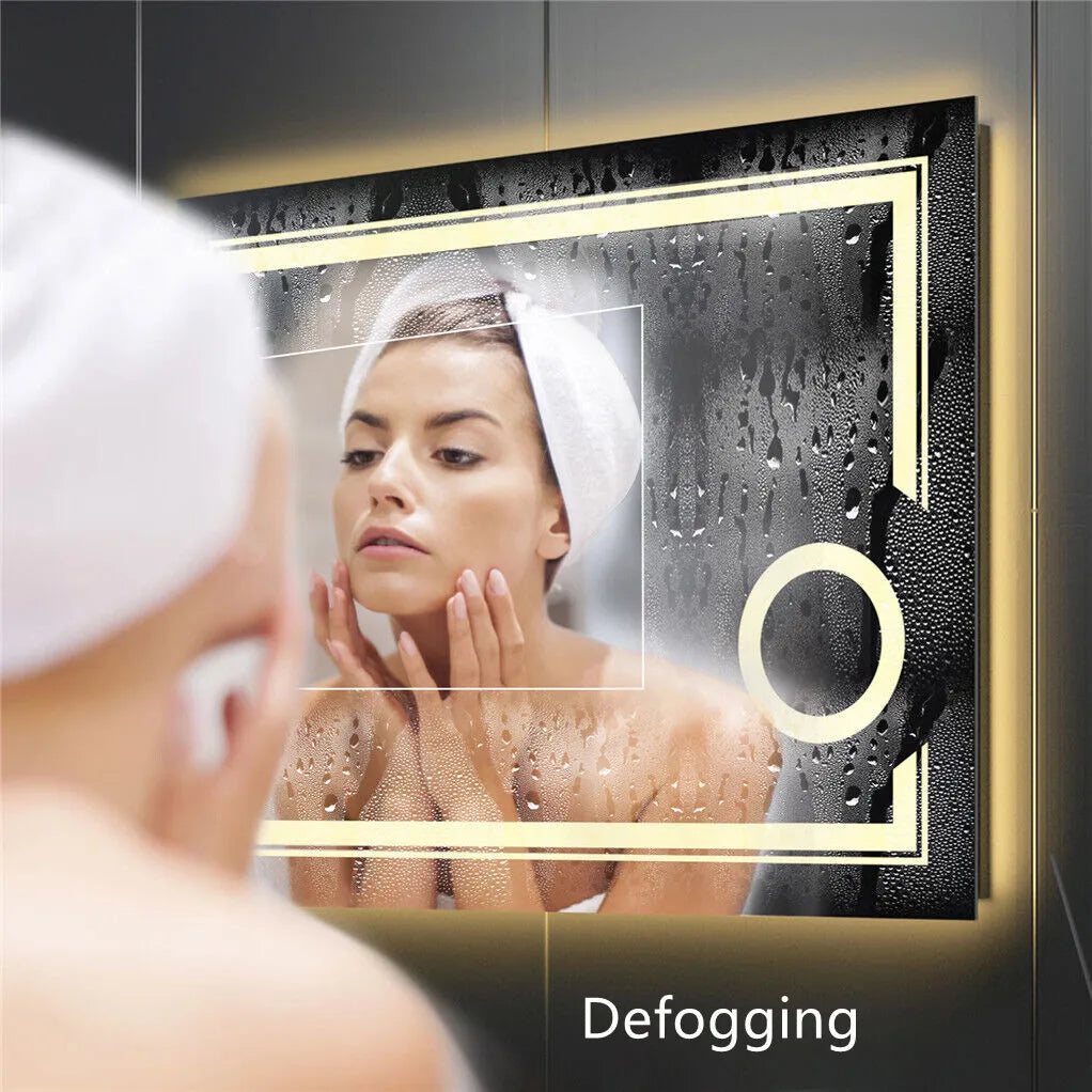 LED Mirror Bathroom Wall Mounted Magnifying Mirror Washroom