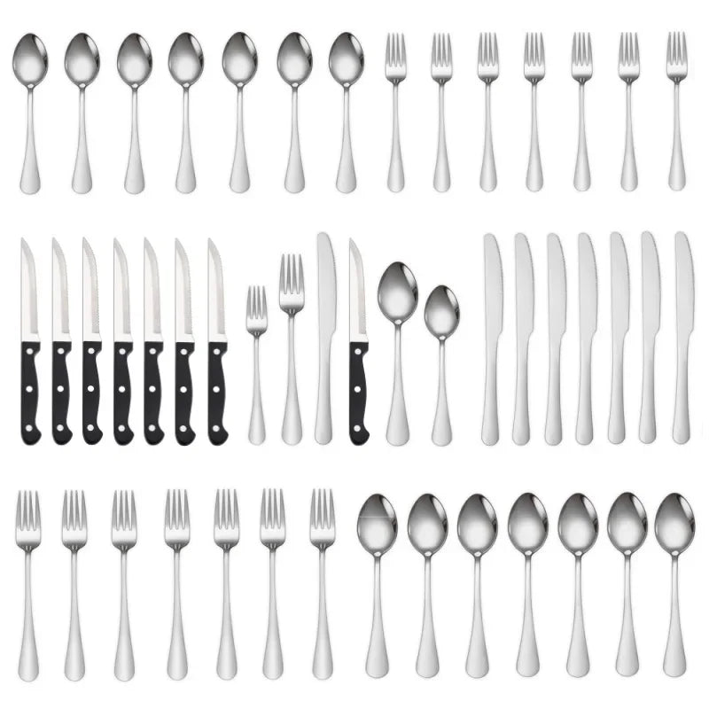 Silverware Set Stainless Steel Food Grade Mirror Polish in USA.