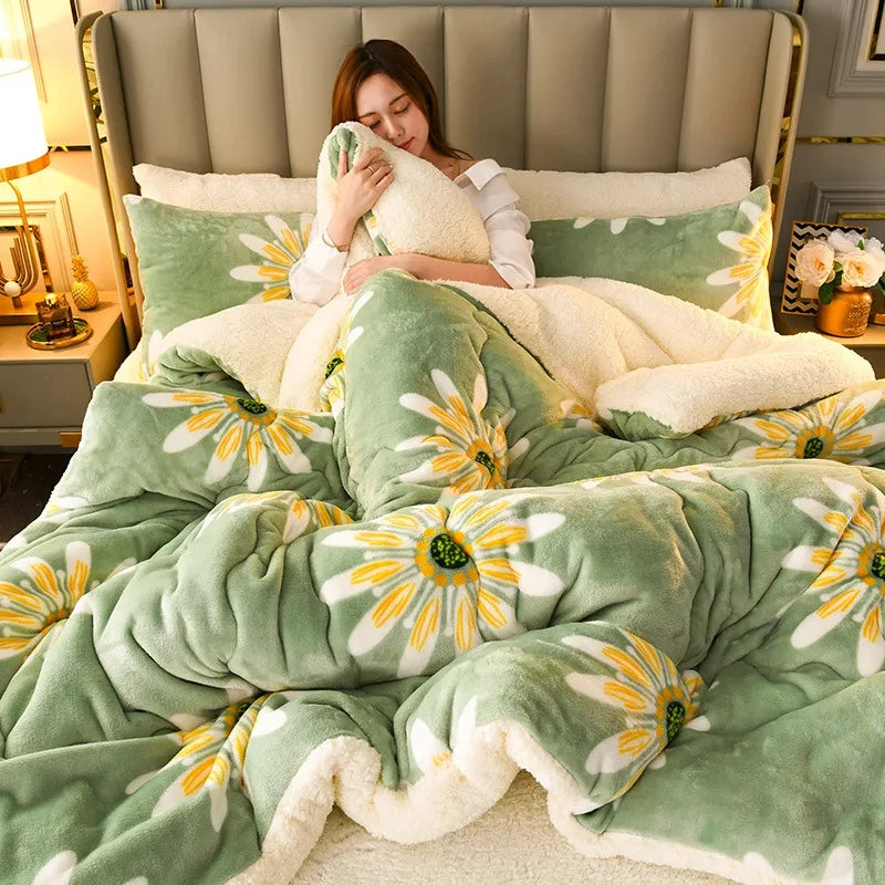 Winter Bedding Thick Quilt Blanket Thickened Warm in USA