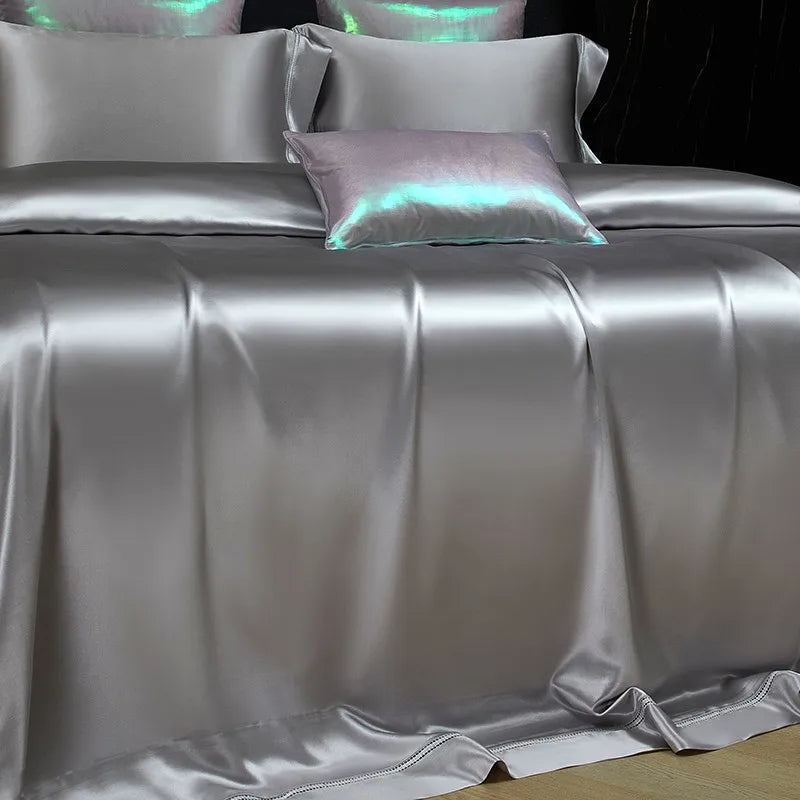 Premium Solid Color Bedding Set Soft Silky Duvet Cover in USA