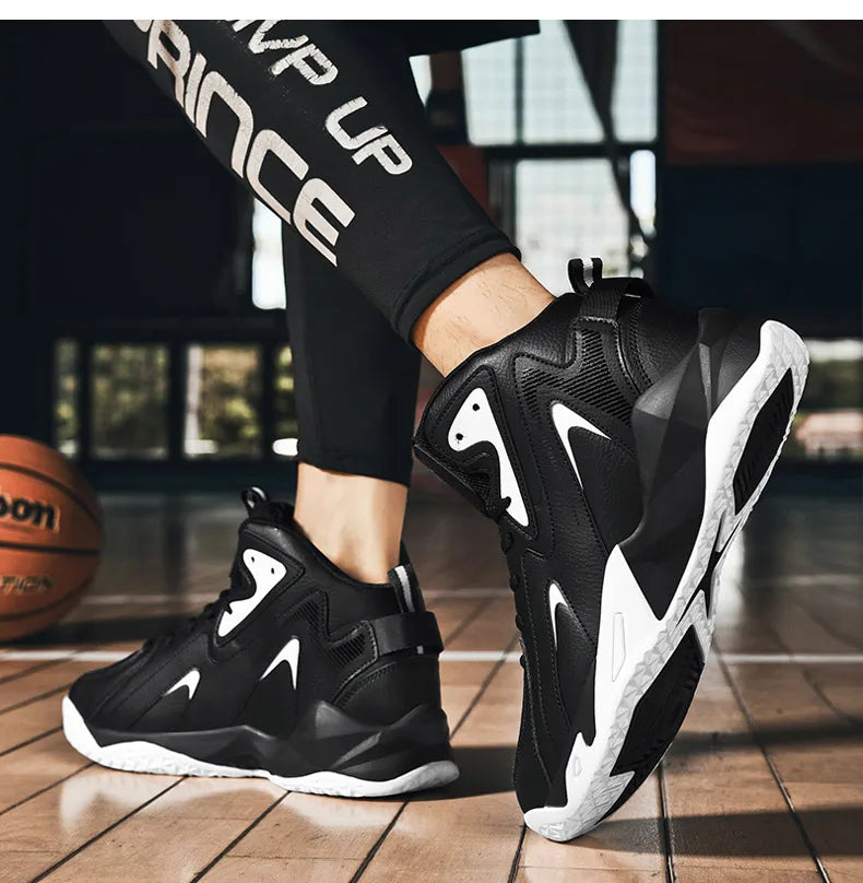 Autumn Winter Men High-Top PU Leather Basketball Shoes in USA