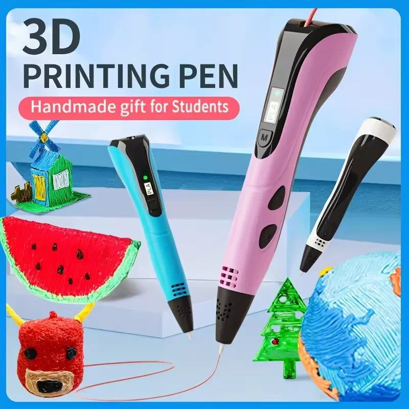 Printing Pen Set Kids Power Supply Pla Filament Travel Case in USA