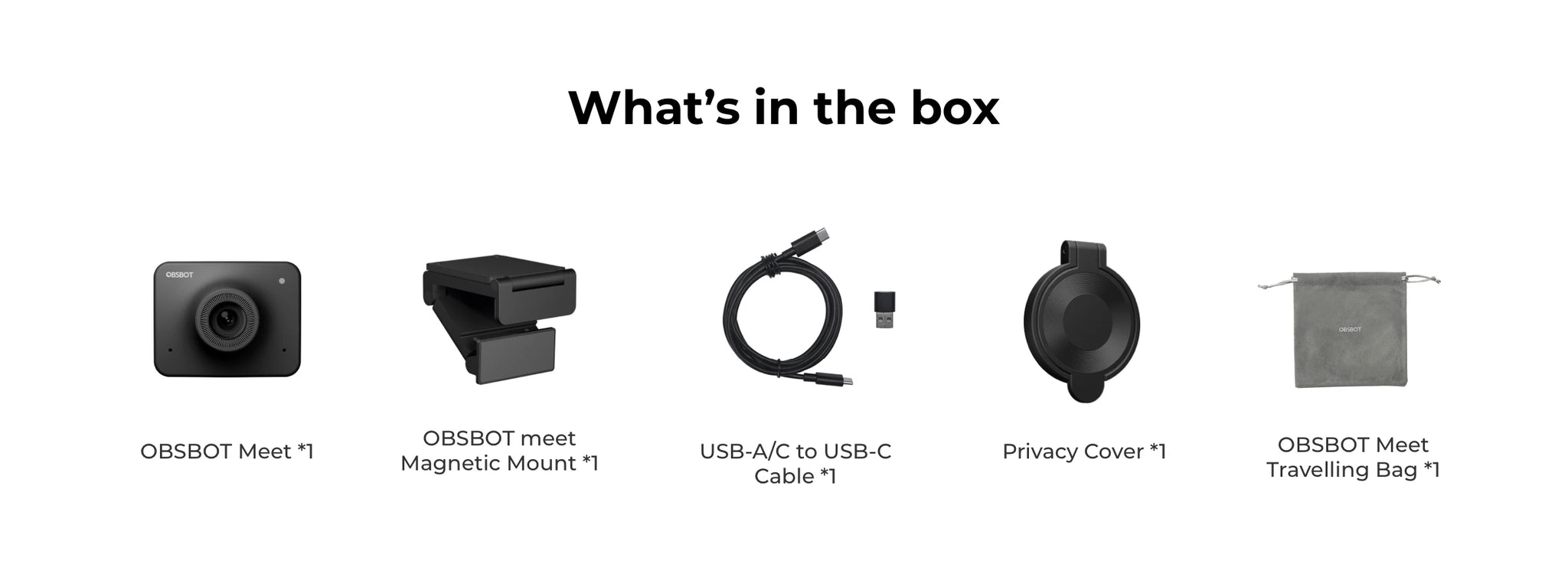 OBSBOT Tiny Meet PTZ Webcam AI-Tracking Auto-Framing in USA.