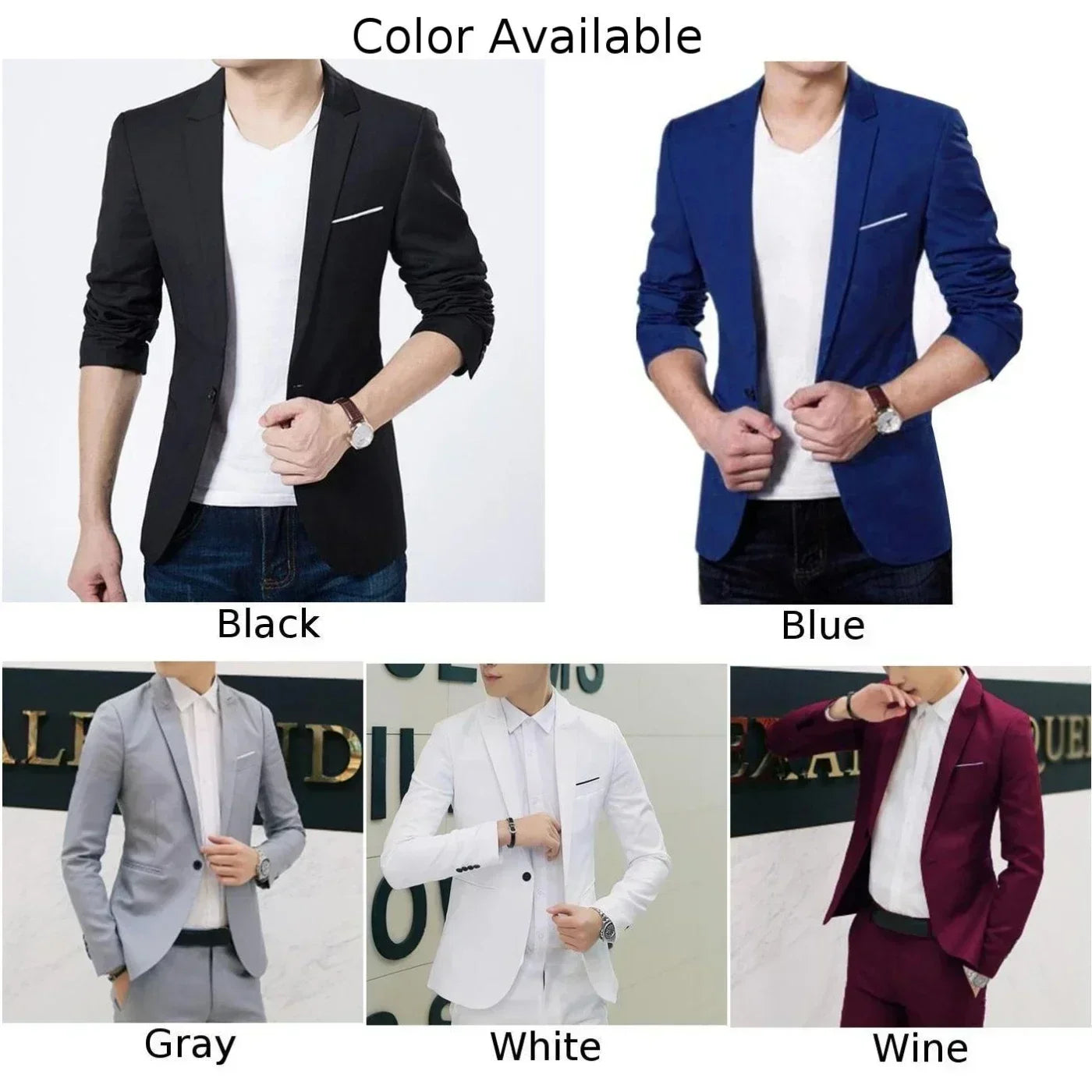 Mens Blazers Coat Autumn Spring Lightweight Fashion IN USA.