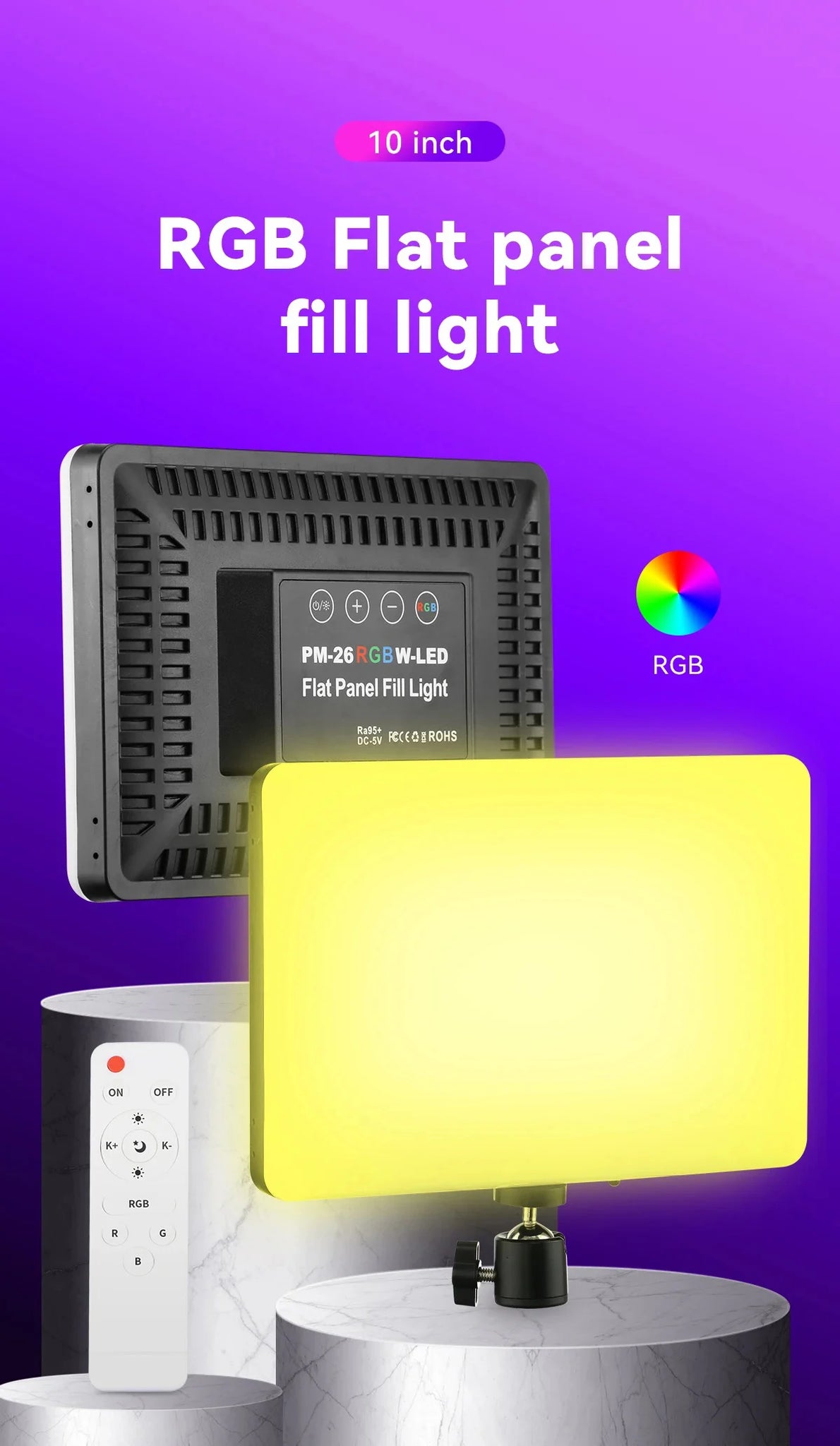 RGB LED Photography Video Light Panel Lighting Photo Studio in USA.