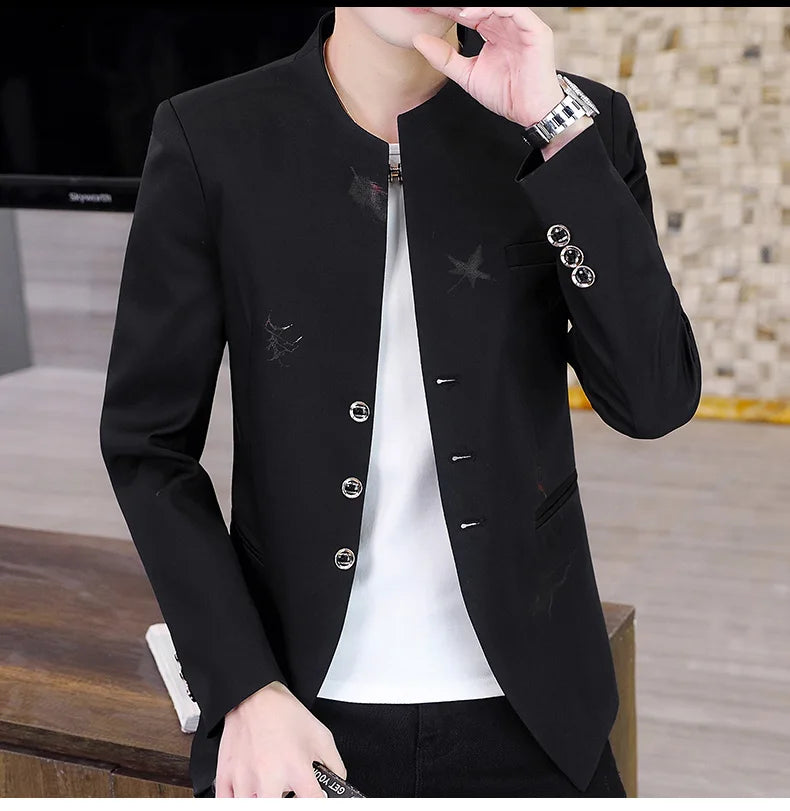 Chinese Tunic Casual Suit Thin Jacket Youth in USA