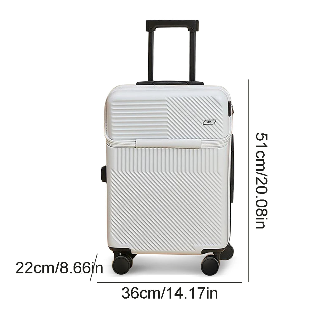 Opening Roller Trolley Case ABS Men Travel Suitcase in USA