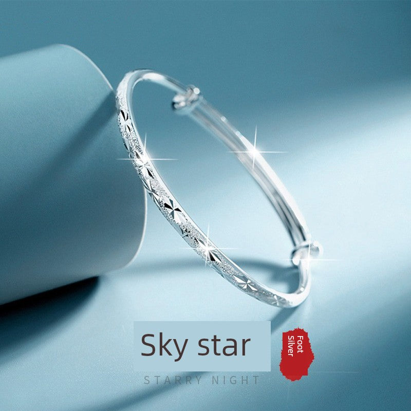 Mobius Strip Sterling Silver Bracelet Women Solid Pure Silver in USA.