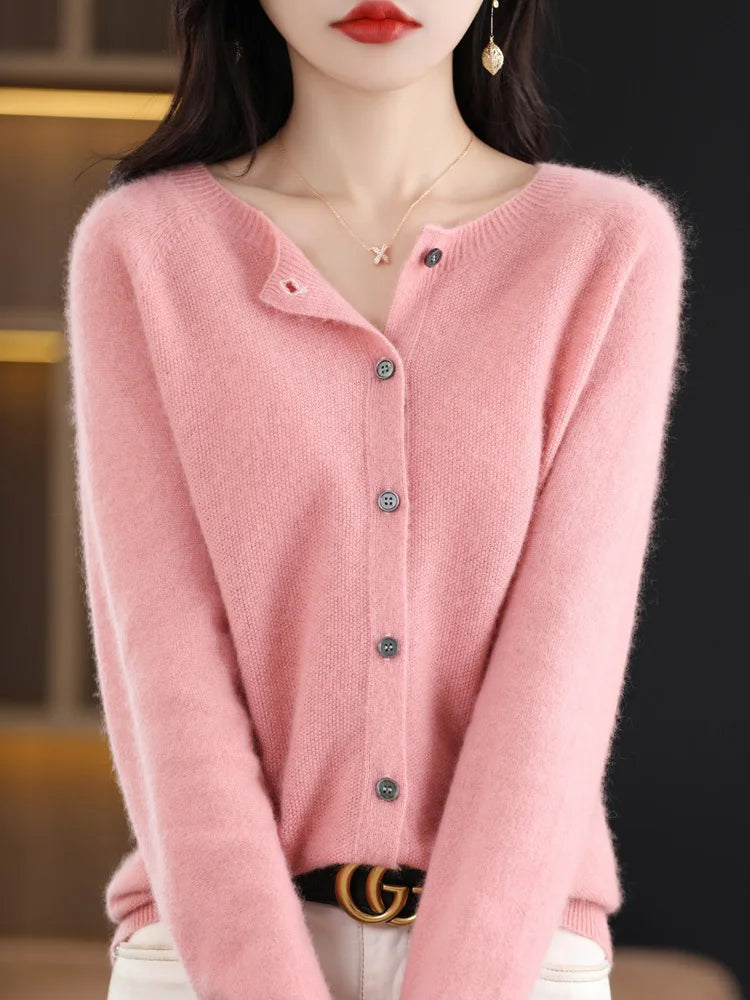 Merino Wool Sweaters Cashmere Cardigan Spring Autumn in USA