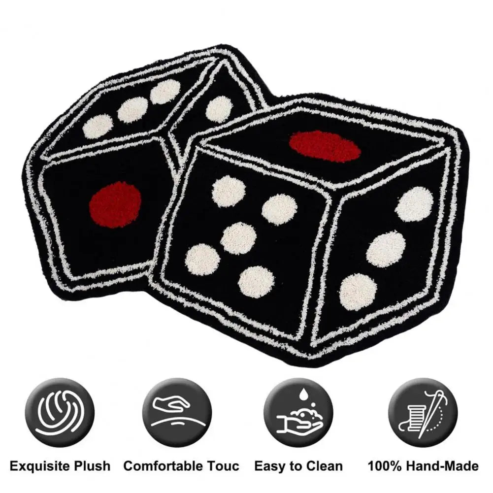 Floor Mat Dice Pattern Imitation Cashmere Kitchen Rug in USA.