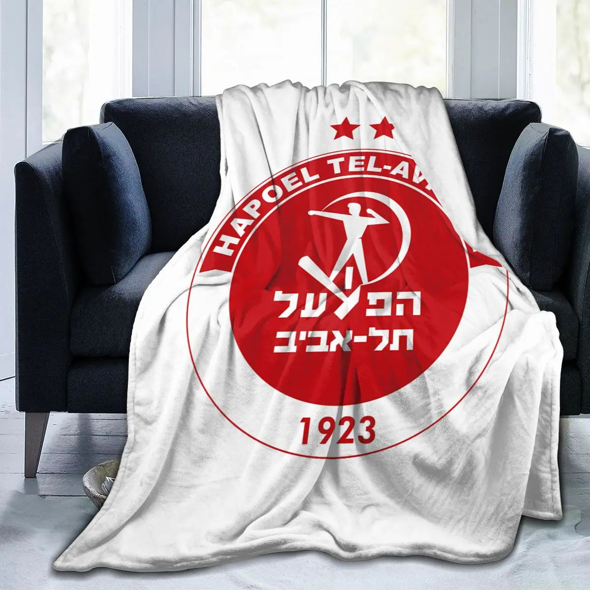 Hapoel Aviv Flannel Throw Blanket Warm Bed Blanket in USA.