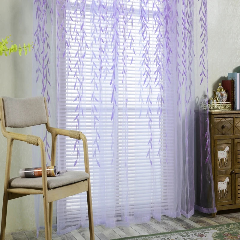 Voile Solid Sheer Gordijnen Window Curtains Living Room in USA