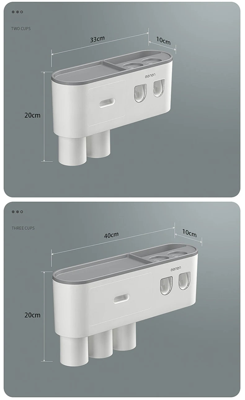 IZEFS Magnetic Adsorption Inverted Toothbrush Holder Double