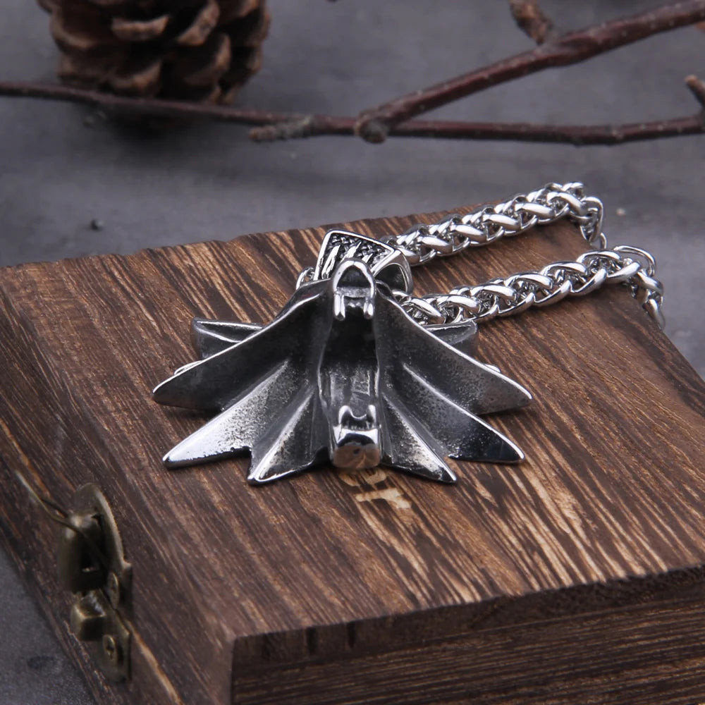 Stainless Steel Viking jewelry Wizard Wild Hunt Game pendant necklace in USA