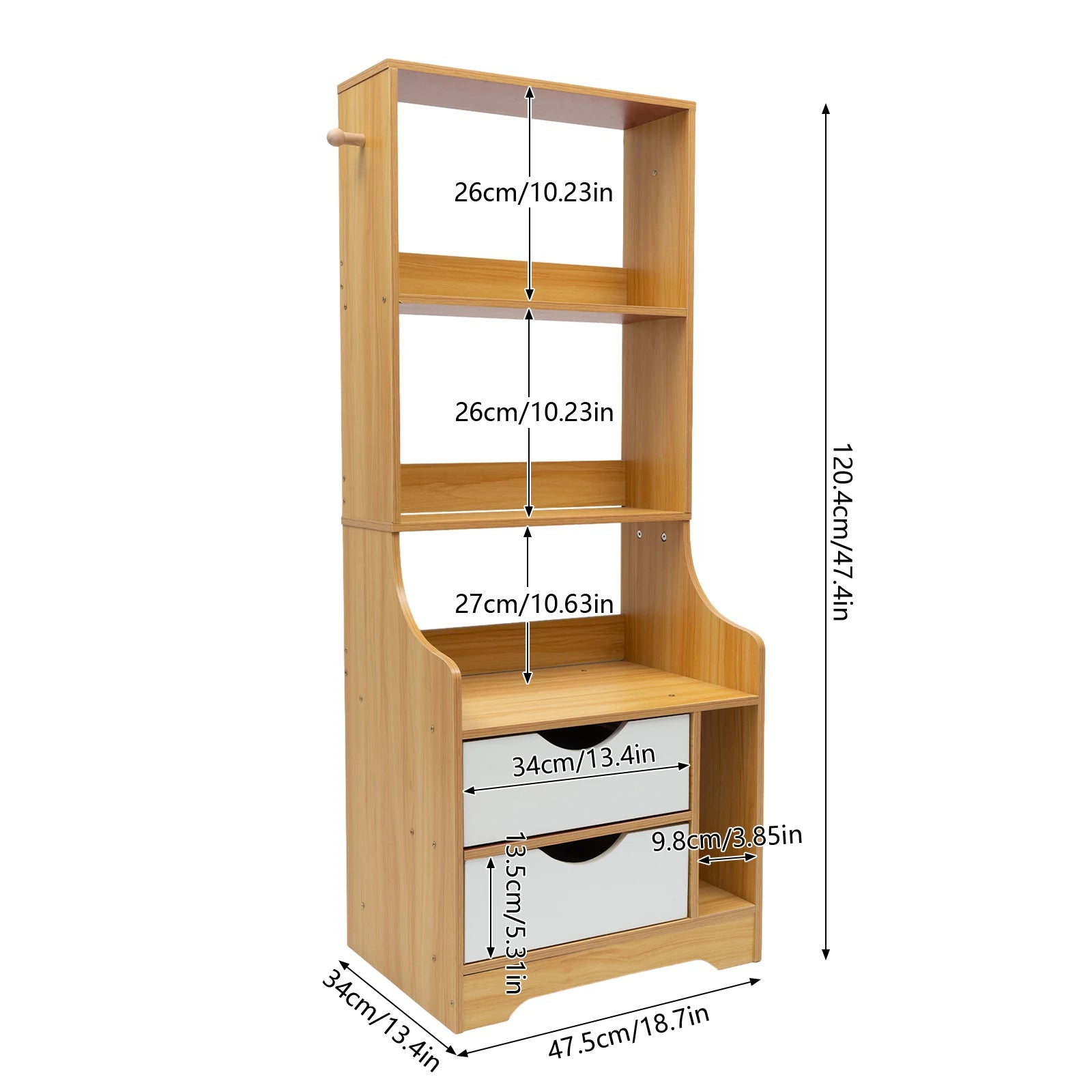 Wood Nightstand Side Table Cabinet Bedside Table IN USA.