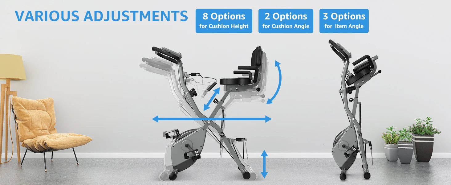 Exercise Bike Seniors, Foldable Stationary Bike Magnetic Resistance in USA