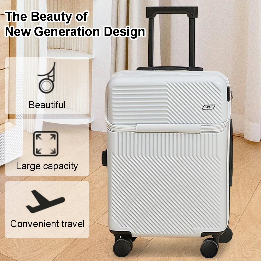 Opening Roller Trolley Case ABS Men Travel Suitcase in USA