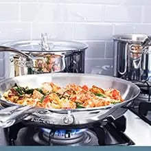 Stainless Steel Fry Pan Induction Oven Broiler Safe Pots in USA.