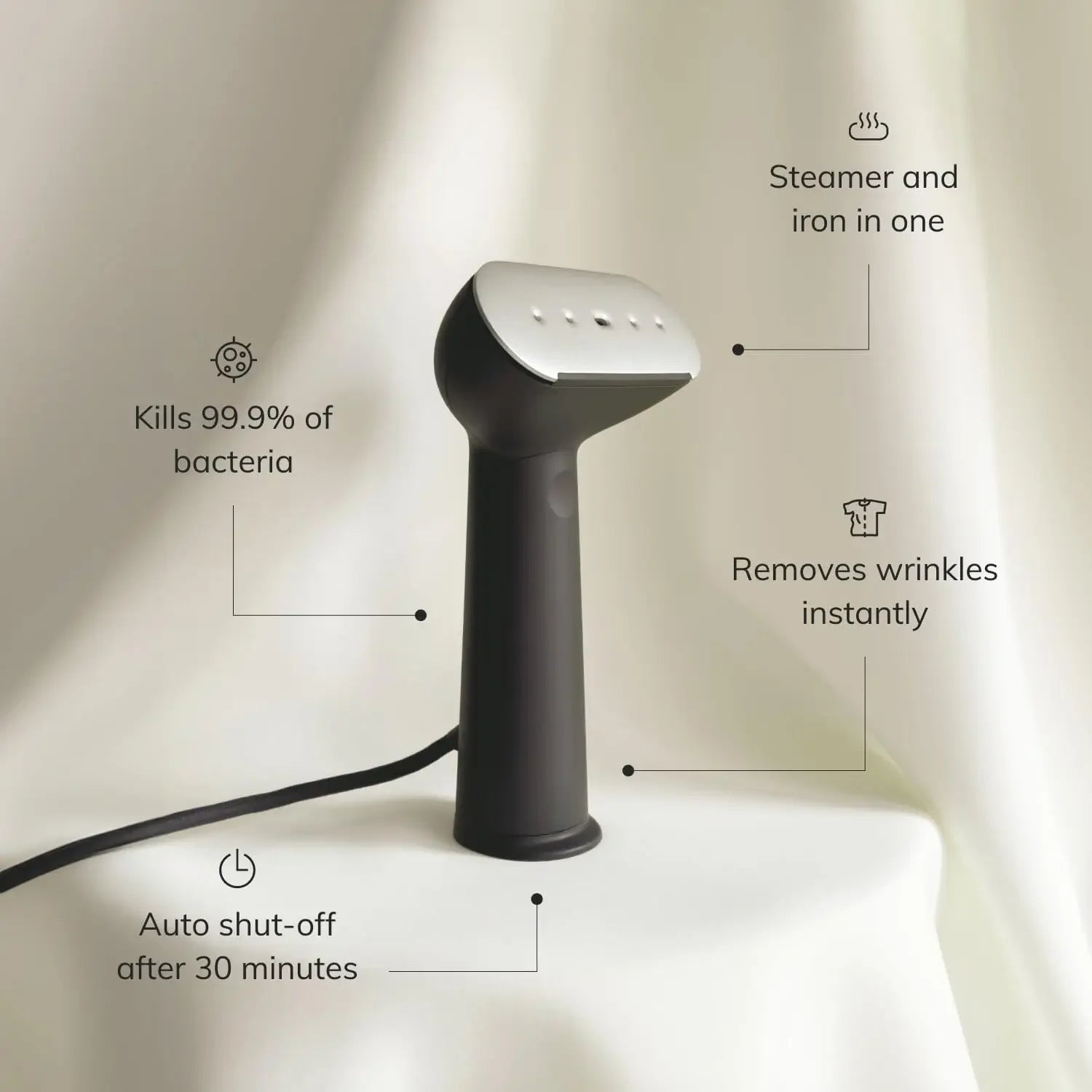 Handheld Clothes Steamer Cirrus US Plug, Heated Ironing in USA.