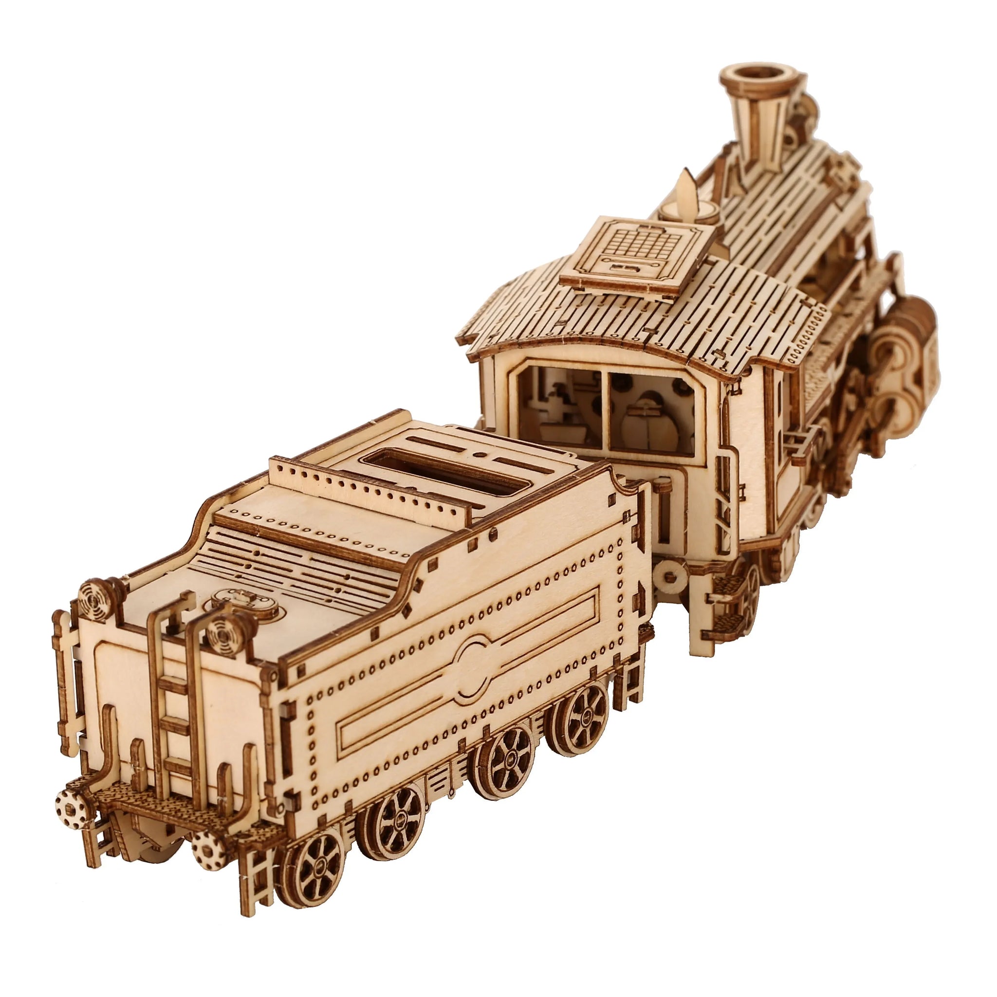 Locomotive Model DIY Wooden Puzzle Building Block Kits in USA