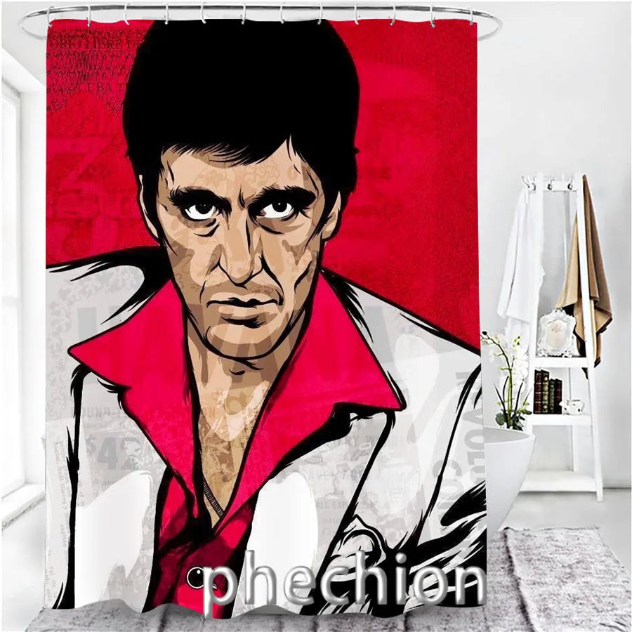 3D Print Scarface Shower Curtain Waterproof Bathroom Curtain in USA.