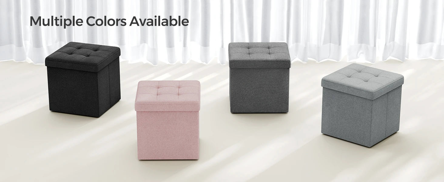 Two Piece Foldable Footstool Set, Footstool, Cube Footstool IN USA.