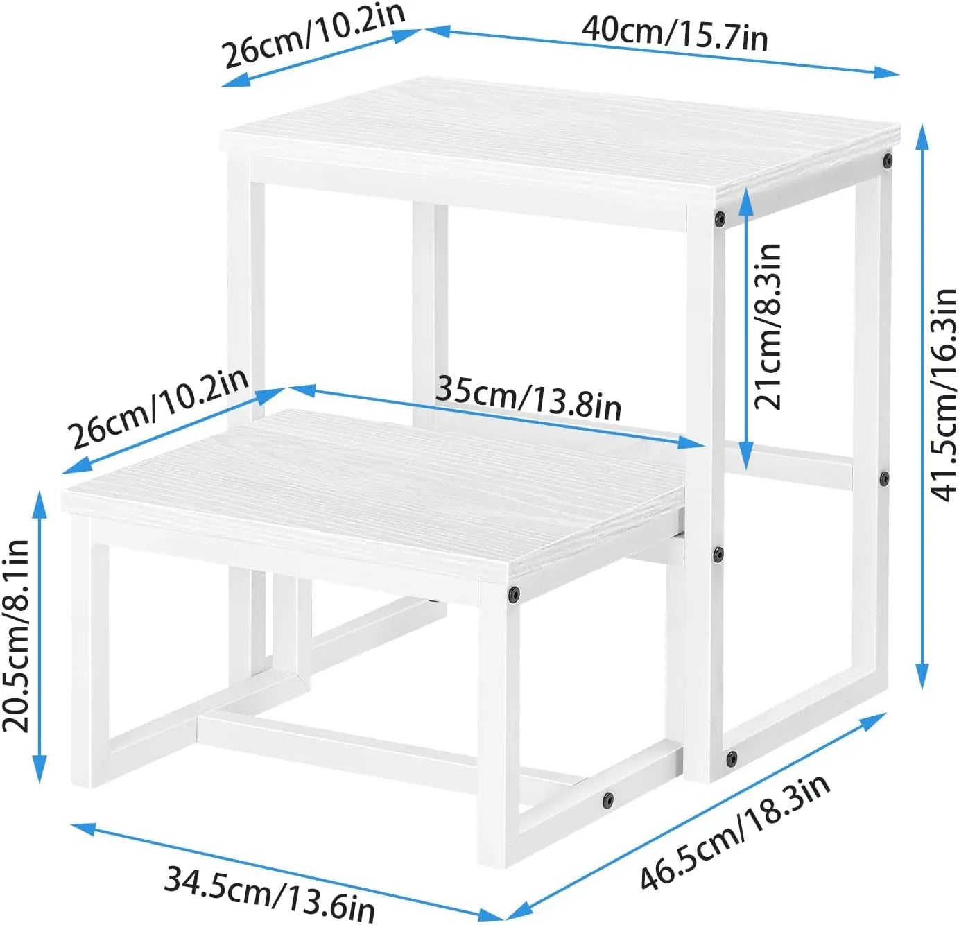 Adult child footstool, heavy-duty sturdy two-step stool,IN USA.