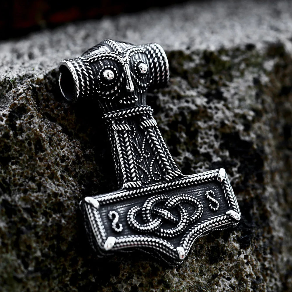 Steel Nordic Mjolnir Thor's Hammer Necklaces in USA