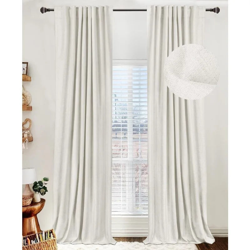 Blackout Shield Linen Blackout Curtains Bedroom in USA