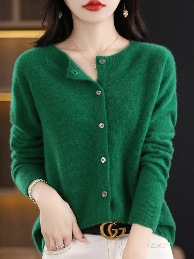 Merino Wool Sweaters Cashmere Cardigan Spring Autumn in USA