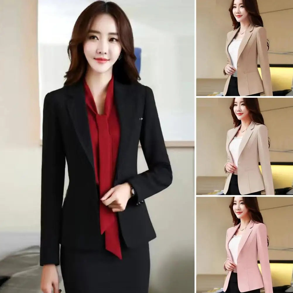 Slim Fit Korean Suit Coat Women Blazer Streetwear in USA