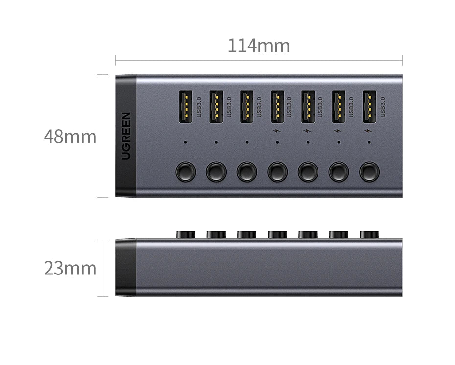 UGREEN USB C Hub Splitter with Individual LED Indicator IN USA.