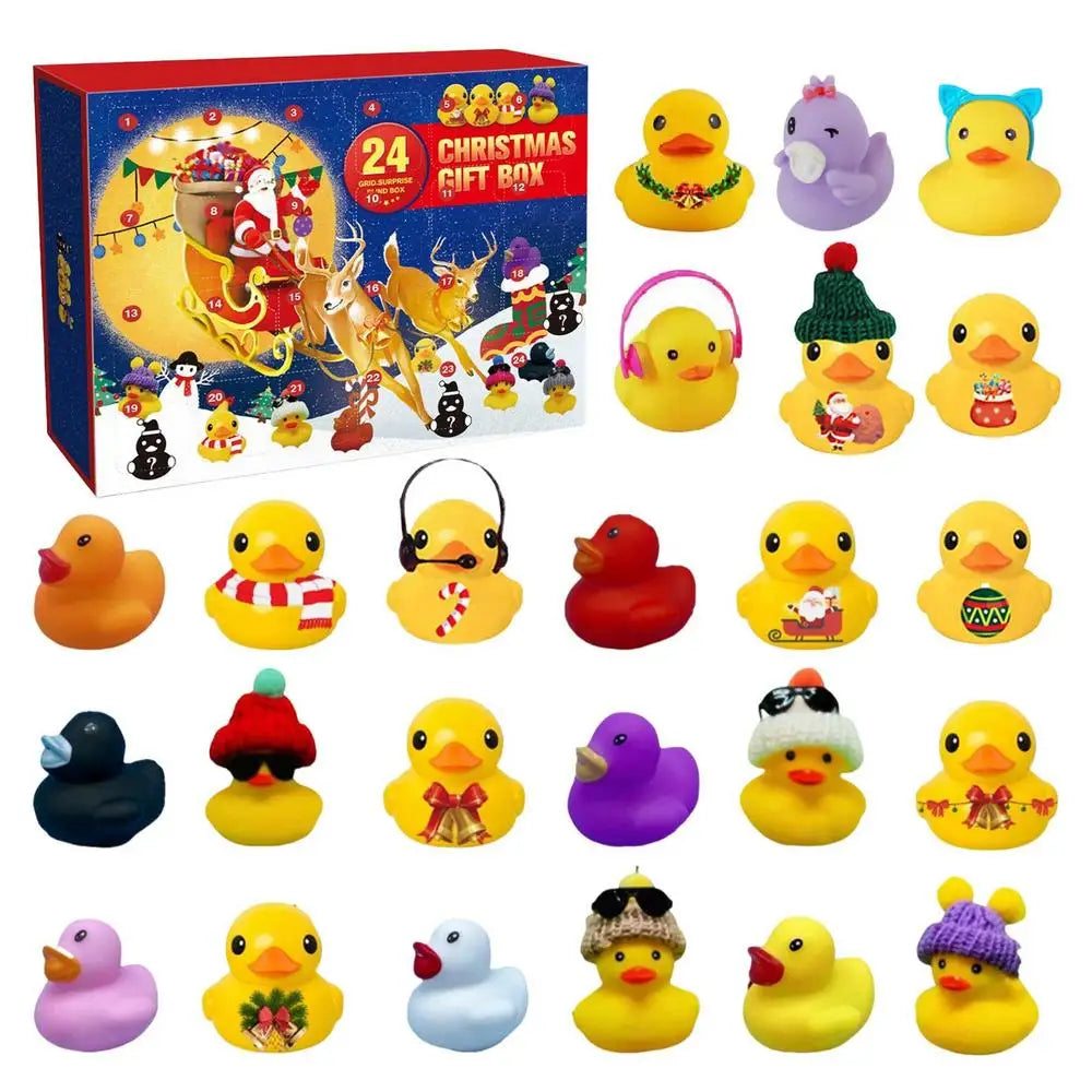 Christmas Rubber Ducks Holiday 24 Days Countdown Advents Calendar Styl