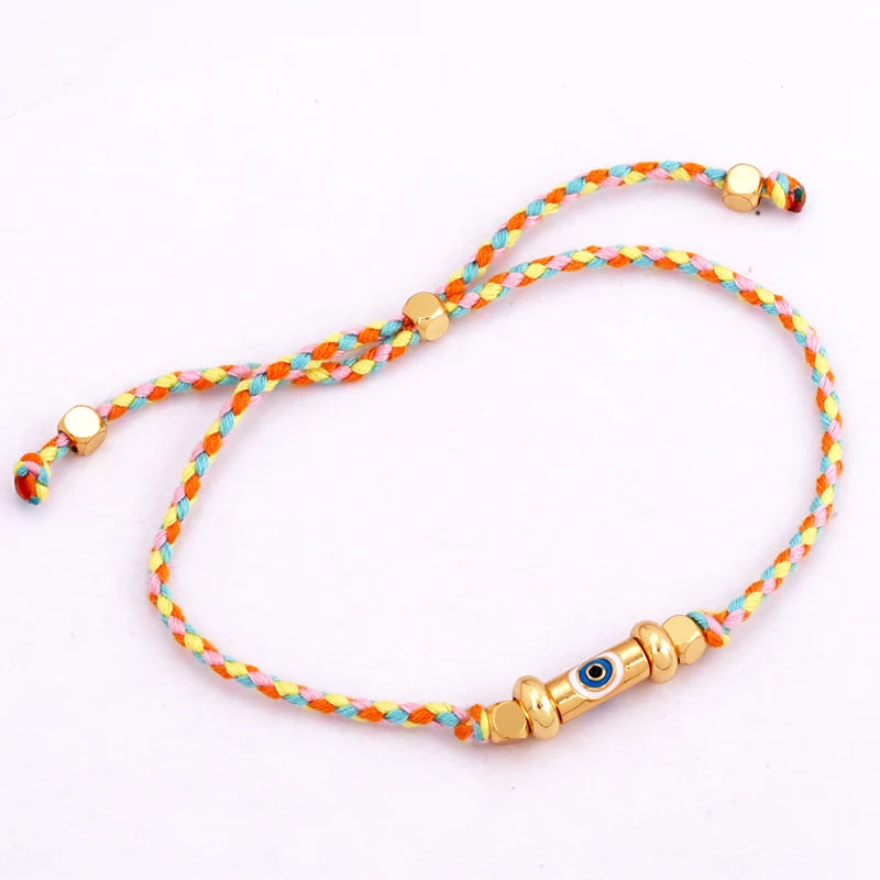 Nature Cotton Cord Knotting Evil Eye Bracelet in USA