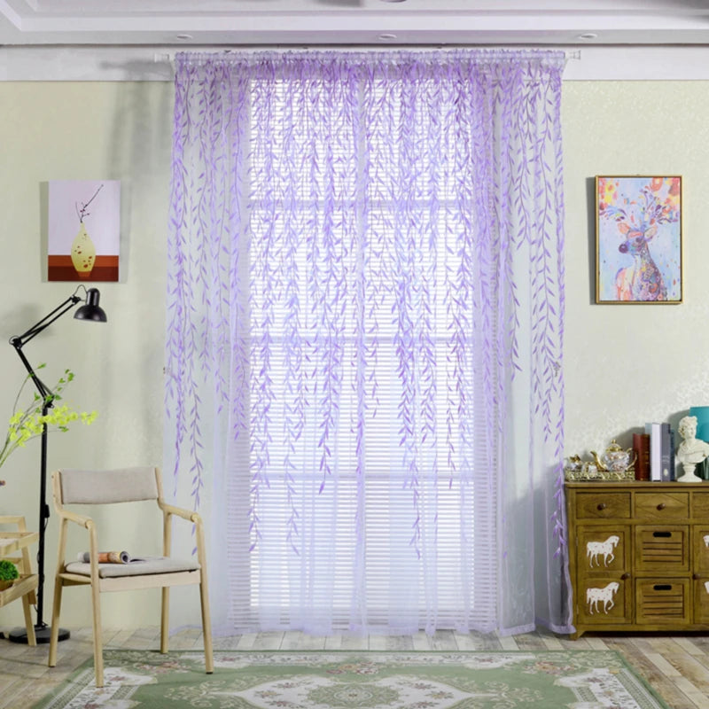 Voile Solid Sheer Gordijnen Window Curtains Living Room in USA