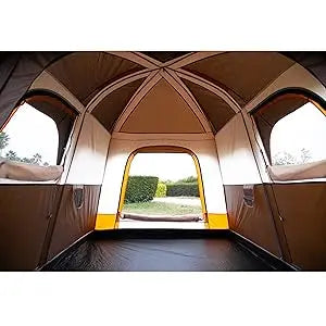 Large tent people family cabin straight wall doors windows net in USA