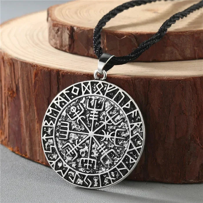 Viking Valknut Pendant Men's Necklace Women Round Pagan in USA