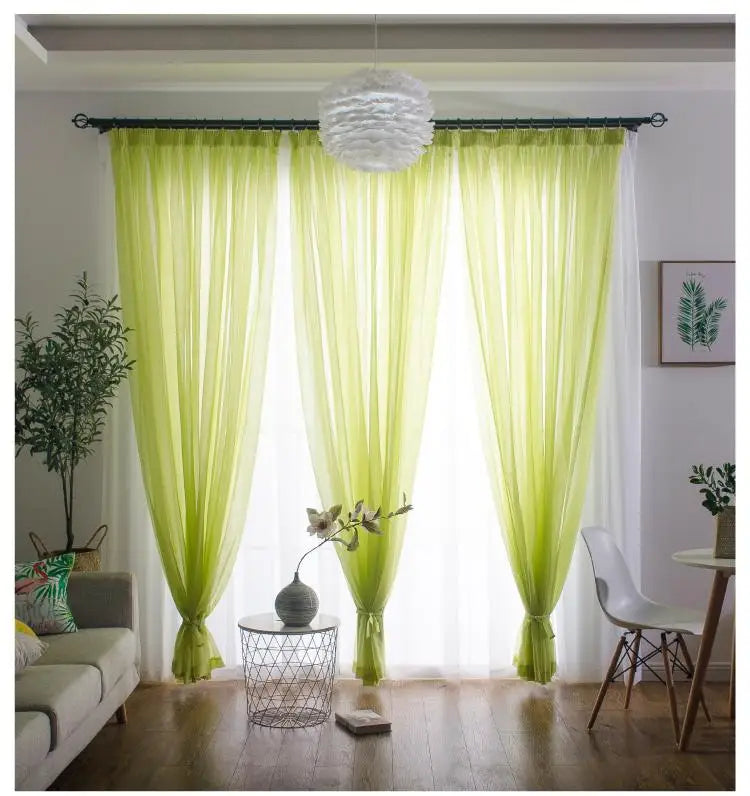 Solid Color Multicolor Bay Window Screening Door Curtains IN USA.