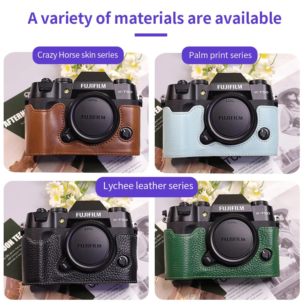 Suitable for Fuji X-T50 camera leather base micro single retro in USA.