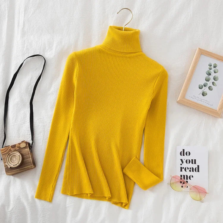 Women Spring Turtleneck Sweater Knitted Soft Pullovers cashmere in USA