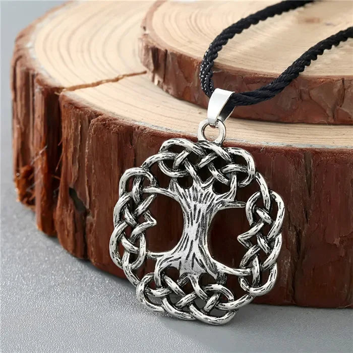 Viking Valknut Pendant Men's Necklace Women Round Pagan in USA