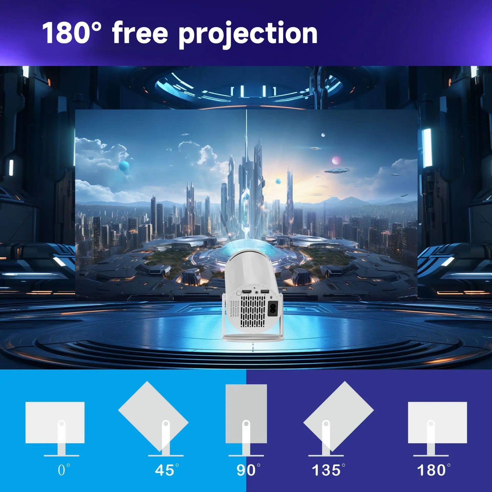 Mini Portable 4K Pro Projector Smart Home Theater LED in USA.