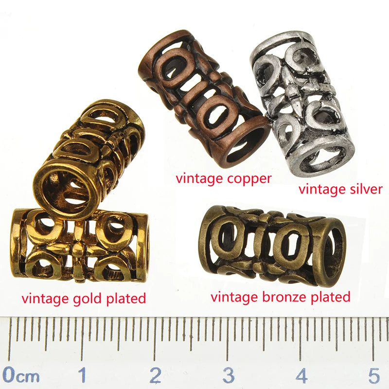 Tube Beads For Bracelets Making Crafts Hollow Metal Components in USA.