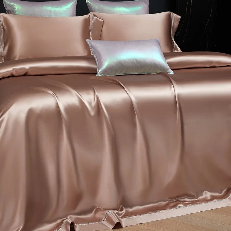 Premium Solid Color Bedding Set Soft Silky Duvet Cover in USA