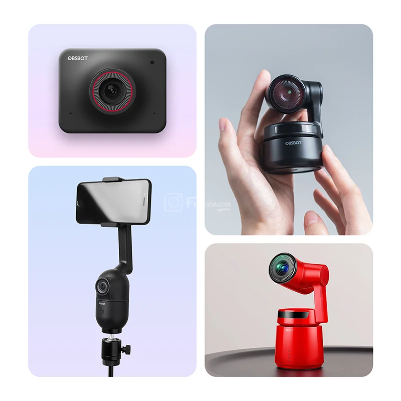 OBSBOT Tiny 2 4k Meet 4K PTZ Webcam AI-Tracking Auto-Framing Gesture C