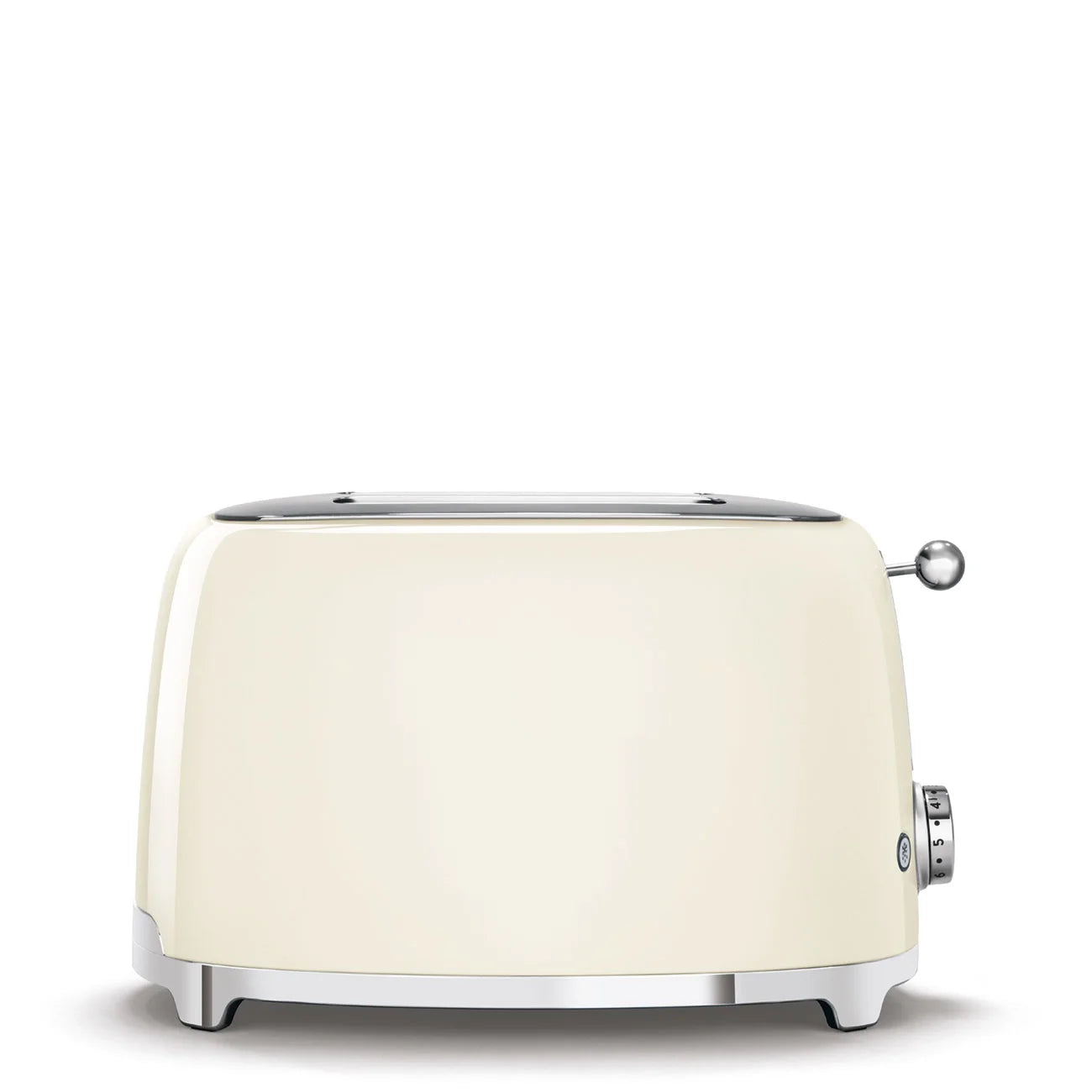 Toaster 2 slice Cream Glossy 50_s Style Aesthetic in USA.