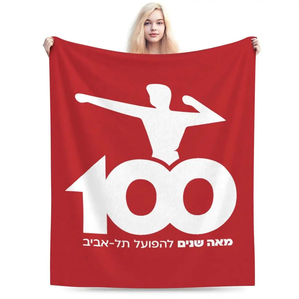 Hapoel Aviv Flannel Throw Blanket Warm Bed Blanket in USA.