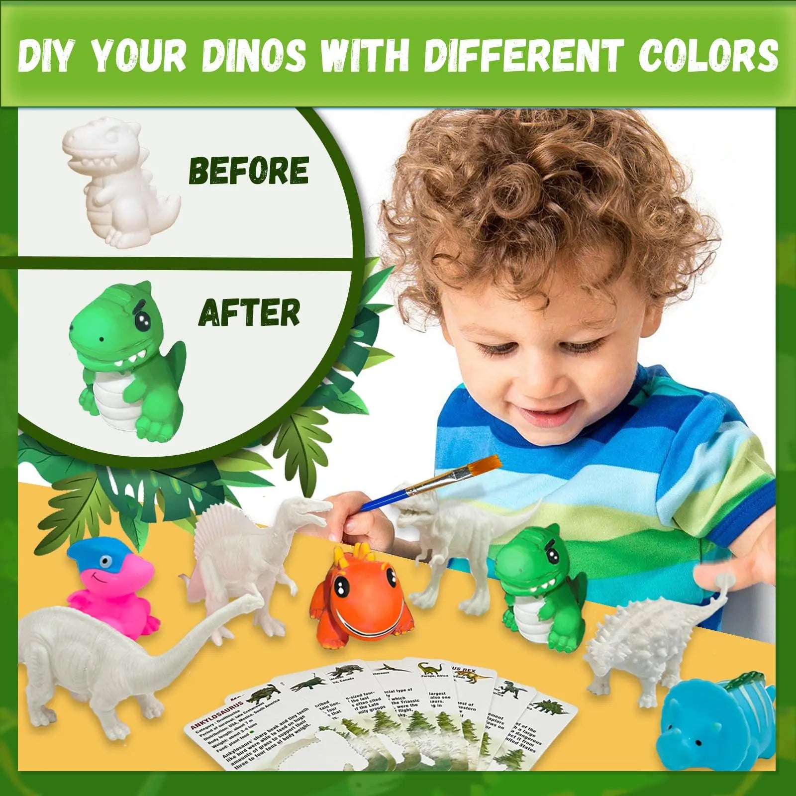 Dinosaur Painting Kit Kids Jungle Map Arts Craft Sets in USA