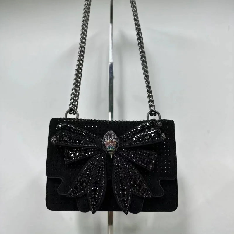 KURT GEIGER LONDON Diamond Studded Bow Bag Fashion in USA